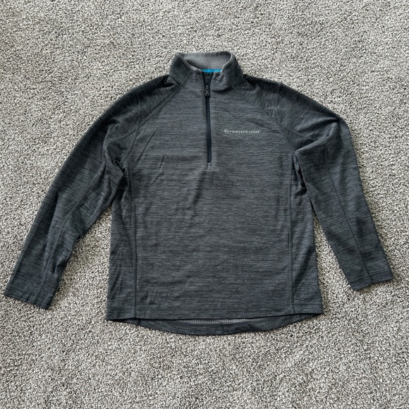 Vineyard Vines Other - Vineyard Vines Men's Sankaty Performance 1/2 Zip Evening Sky (Black/Grey) Small